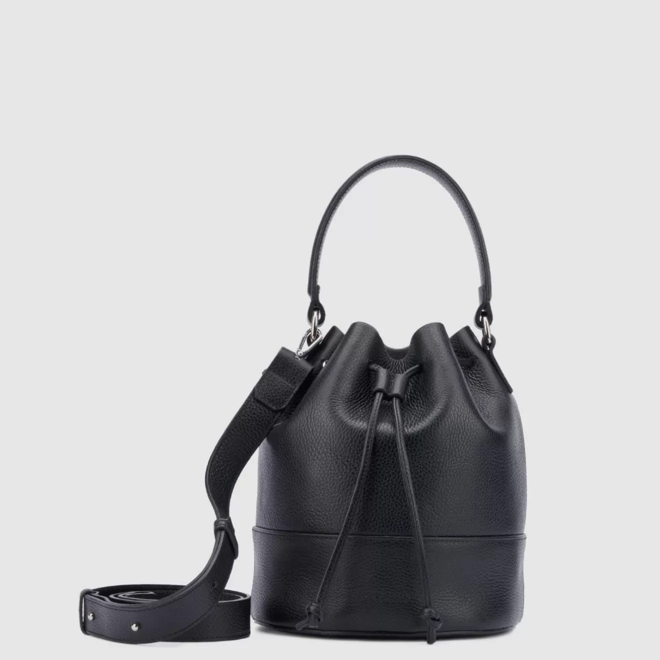 Women Aquatalia Handbags | Bari Bucket Black