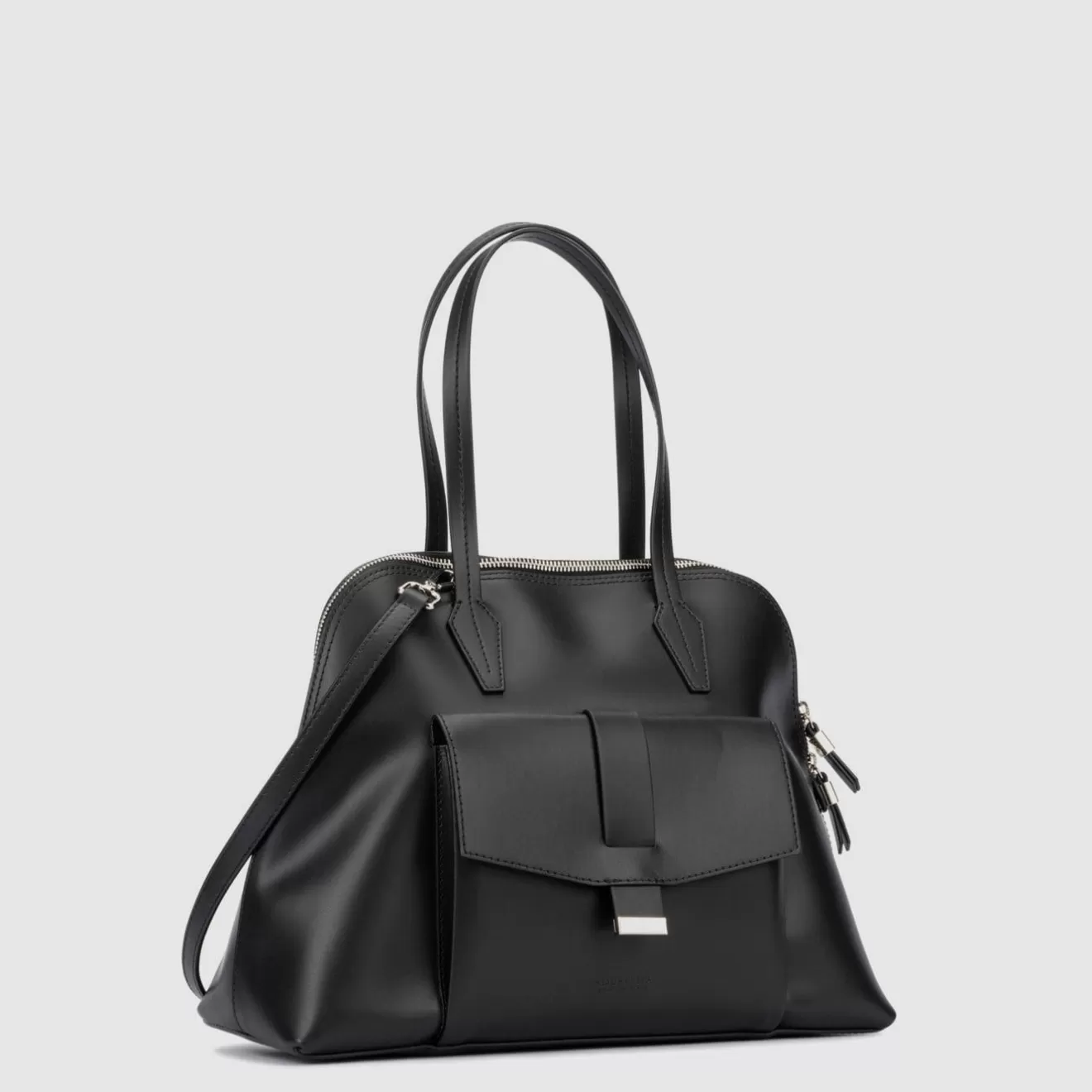 Women Aquatalia Handbags | Florence Top Handle Black