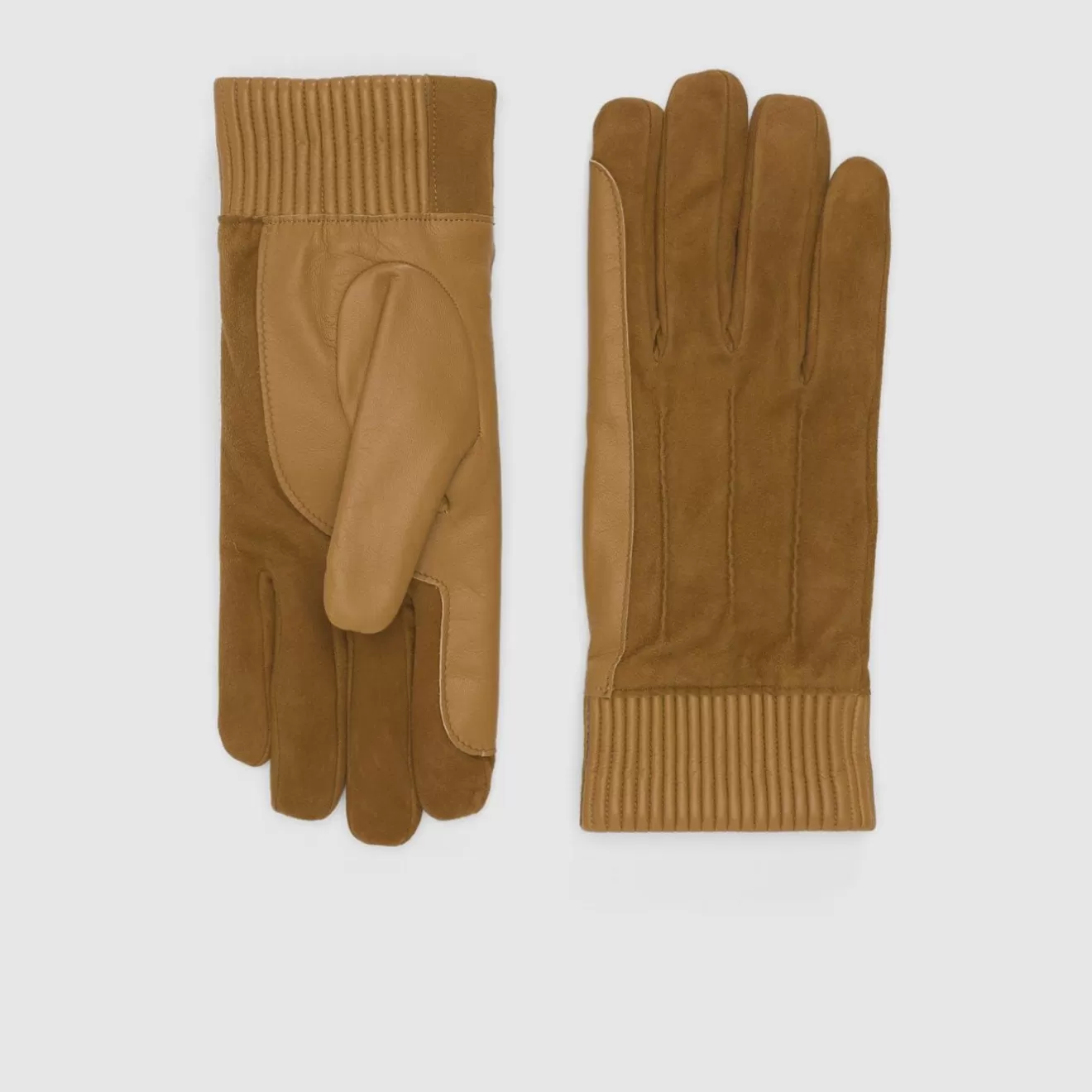 Men Aquatalia Gloves | Leather Cuff Glove Camel