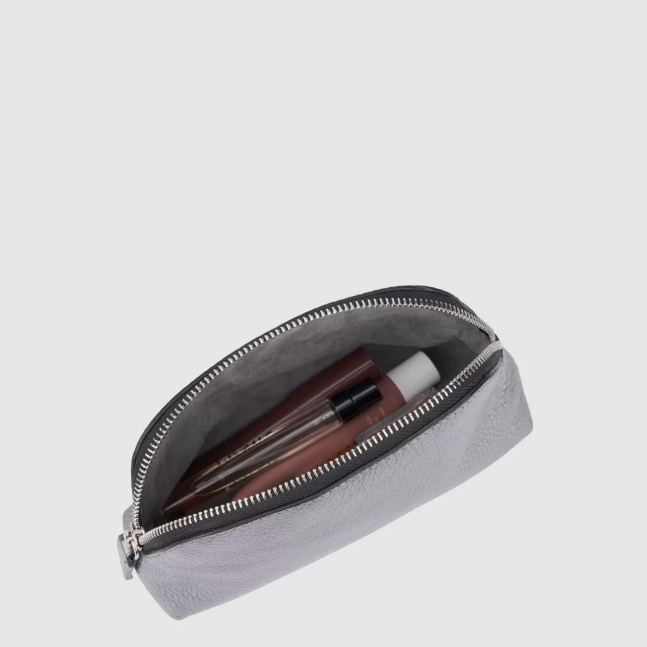 Women Aquatalia Handbags | Medium Zip Wristlet Silver